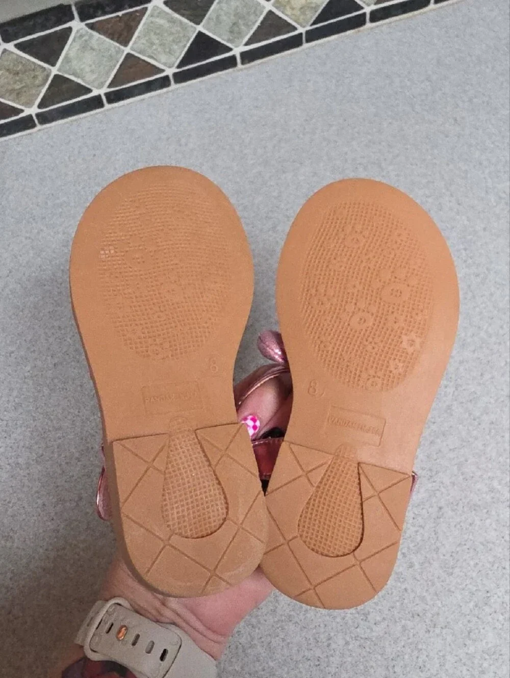 Girls Sparkle Bow Pink Glitter Sandals
